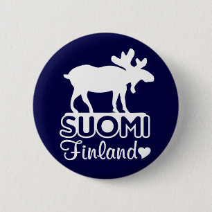 Finnland-Elchknopf Button