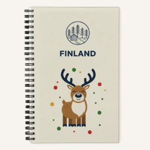 Finnland-Erbe & Arktisches Rentiere-Fotoarchiv Notizblock
