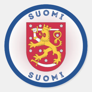 Finnland-Erbe-Emblem Runder Aufkleber