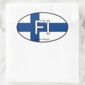 Finnland Euro-Aufkleber Ovaler Aufkleber (Tasche)