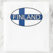 Finnland Euro-Aufkleber Ovaler Aufkleber (Tasche)