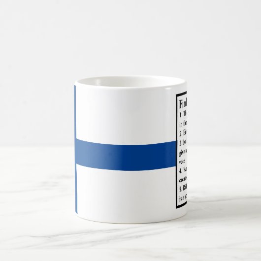 Finnland - Fahne und Spaß Kaffeetasse (Mittel)