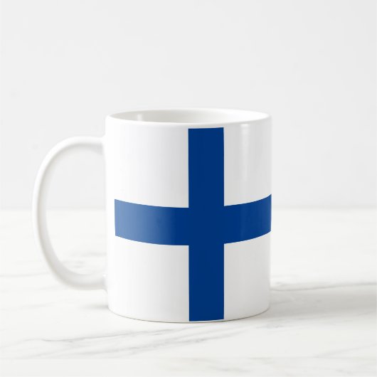 Finnland - Fahne und Spaß Kaffeetasse (Links)