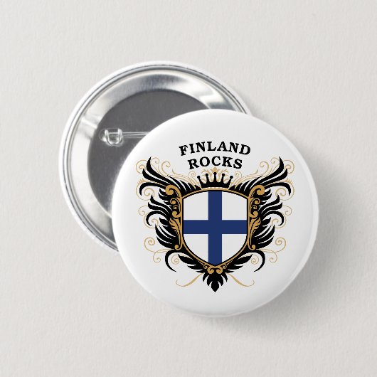 Finnland-Felsen Button (Vorne & Hinten)