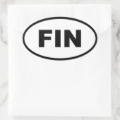 Finnland FIN European Ovaler Aufkleber (Tasche)