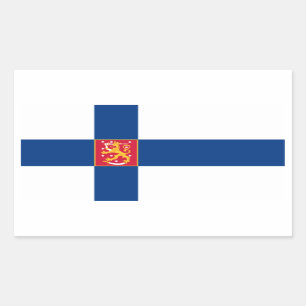 Finnland/finnische/Finn-Flagge Rechteckiger Aufkleber