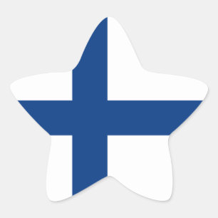 Finnland/finnische/Finn-(zivile) Flagge Stern-Aufkleber