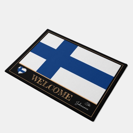 Finnland & Finnische Flag House Matts/Sport Willko Fußmatte (Schrägansicht)