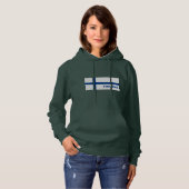 Finnland: Finnische Flagge Hoodie (Vorne ganz)