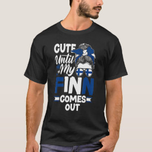 Finnland: Finnische Flagge Niedlich bis mein Finn T-Shirt