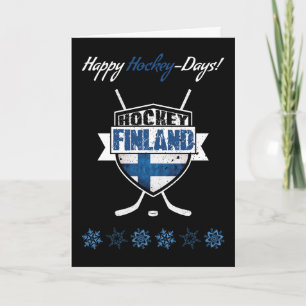 Finnland - Finnische Hockey-Weihnachtskarte Feiertagskarte