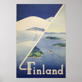 Finnland: Finnische Vintage Travel Poster
