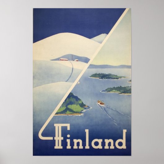 Finnland: Finnische Vintage Travel Poster (Vorne)