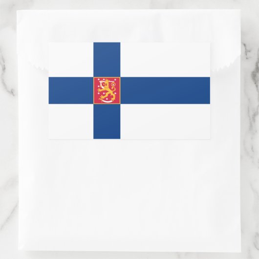 Finnland/Finnland/Finnland Flagge Rechteckiger Aufkleber (Tasche)
