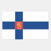 Finnland/Finnland/Finnland Flagge Rechteckiger Aufkleber (Vorderseite)