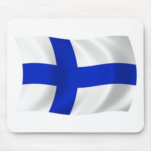 Finnland Flag Mauspad (Vorne)