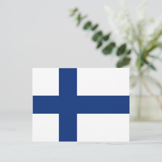 Finnland Flag Postkarte (Stehend Vorderseite)
