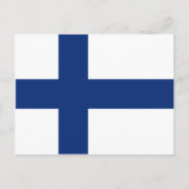 Finnland Flag Postkarte (Vorderseite)