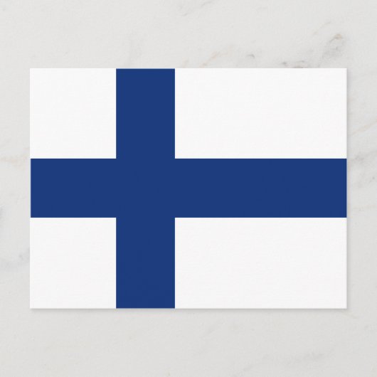 Finnland Flag Postkarte (Vorderseite)