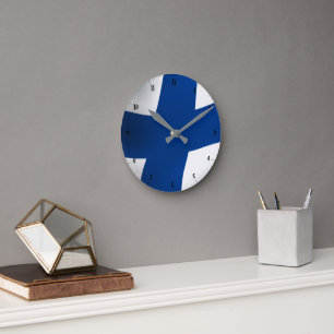 FINNLAND FLAG RUNDE WANDUHR