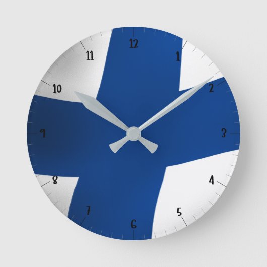 FINNLAND FLAG RUNDE WANDUHR (Vorderseite)