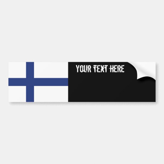 Finnland-Flagge Autoaufkleber (Vorne)