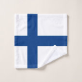 Finnland-Flagge Badhandtuch Set (Waschlappen)