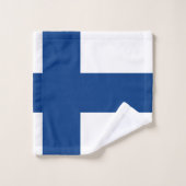 Finnland-Flagge Badhandtuch Set (Waschlappen)