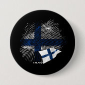 Finnland-Flagge Button (Vorderseite)