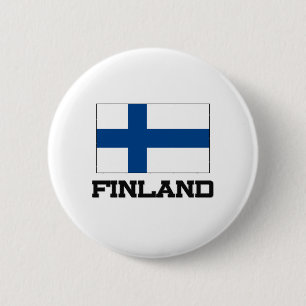 Finnland-Flagge Button