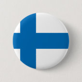 Finnland-Flagge Button (Vorderseite)