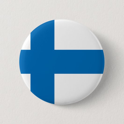 Finnland-Flagge Button (Vorderseite)