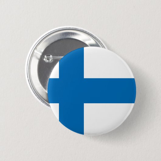 Finnland-Flagge Button (Vorne & Hinten)