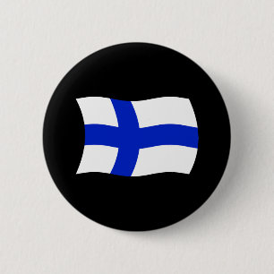 Finnland-Flagge-Button Button