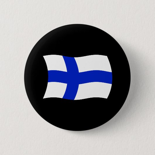 Finnland-Flagge-Button Button (Vorderseite)