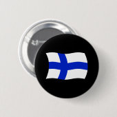 Finnland-Flagge-Button Button (Vorne & Hinten)
