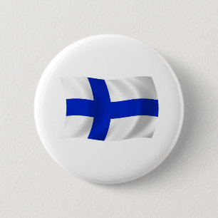 Finnland-Flagge-Button Button