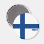 Finnland Flagge Charming Patriotic Magnet (Vorderseite/Rückseite)