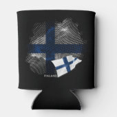Finnland-Flagge Dosenkühler (Rückseite)