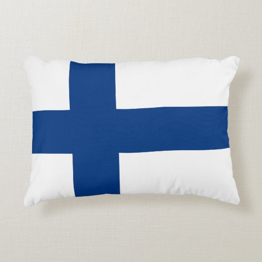 Finnland Flagge Finnisch Patriotisch Dekokissen (Vorderseite)