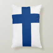 Finnland Flagge Finnisch Patriotisch Dekokissen (Vorderseite(Vertikal))