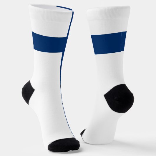 Finnland Flagge Finnlands National Prix Fun Patrio Socken (Gewinkelt)