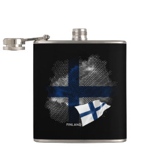 Finnland-Flagge Flachmann