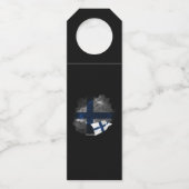 Finnland-Flagge Flaschenanhänger (Vorderseite)