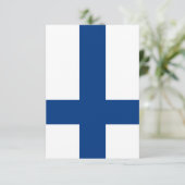 Finnland Flagge Flat Dankeschön Karte (Stehend Vorderseite)