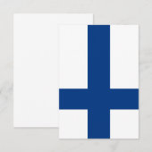 Finnland Flagge Flat Dankeschön Karte (Vorne/Hinten)