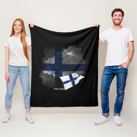 Finnland-Flagge Fleecedecke (Beispiel)