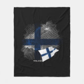 Finnland-Flagge Fleecedecke (Vorderseite)