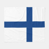 Finnland-Flagge Fleecedecke (Vorderseite (Horizontal))