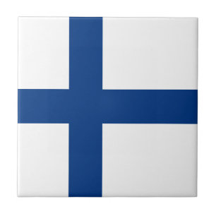Finnland-Flagge Fliese